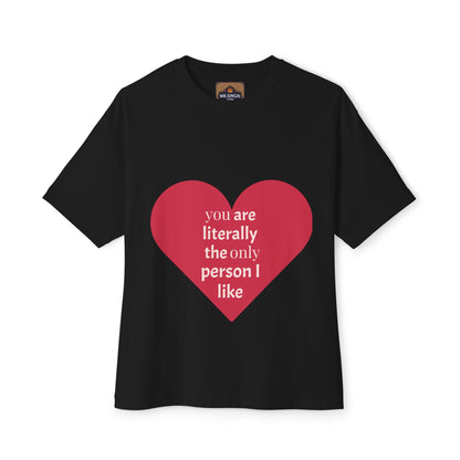 Heartfelt Joy Unisex Oversized Boxy Tee | Casual Love Shirt, Gift for Her, Valentine's Day, Everyday Style, Positive Vibes