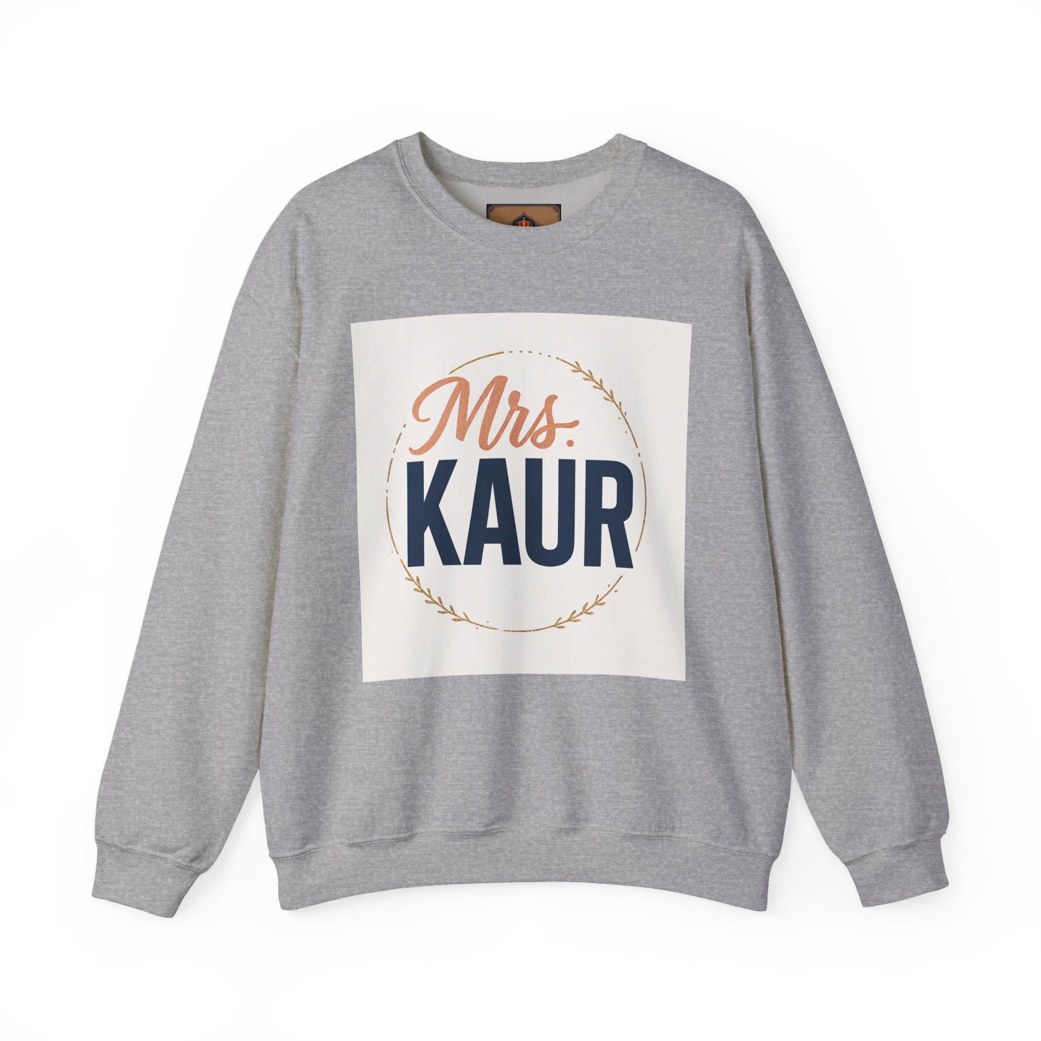 Mrs. Kaur Unisex Crewneck Sweatshirt - Bridal Gift, Wedding Sweater, Comfortable Attire, Gift for Her, Cozy Fashion