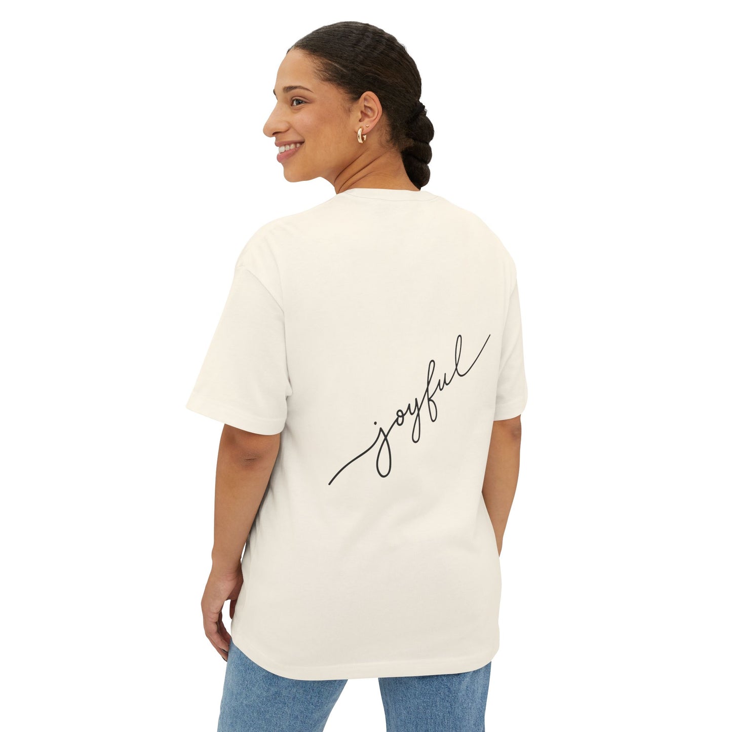 Heartfelt Joy Unisex Oversized Boxy Tee | Casual Love Shirt, Gift for Her, Valentine's Day, Everyday Style, Positive Vibes