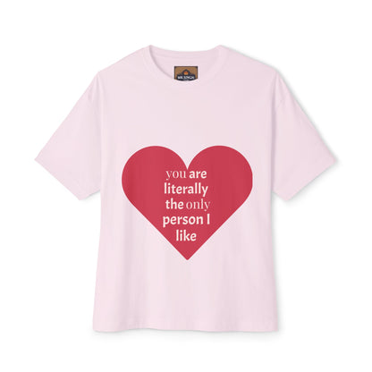 Heartfelt Joy Unisex Oversized Boxy Tee | Casual Love Shirt, Gift for Her, Valentine's Day, Everyday Style, Positive Vibes