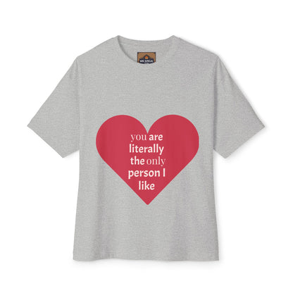 Heartfelt Joy Unisex Oversized Boxy Tee | Casual Love Shirt, Gift for Her, Valentine's Day, Everyday Style, Positive Vibes