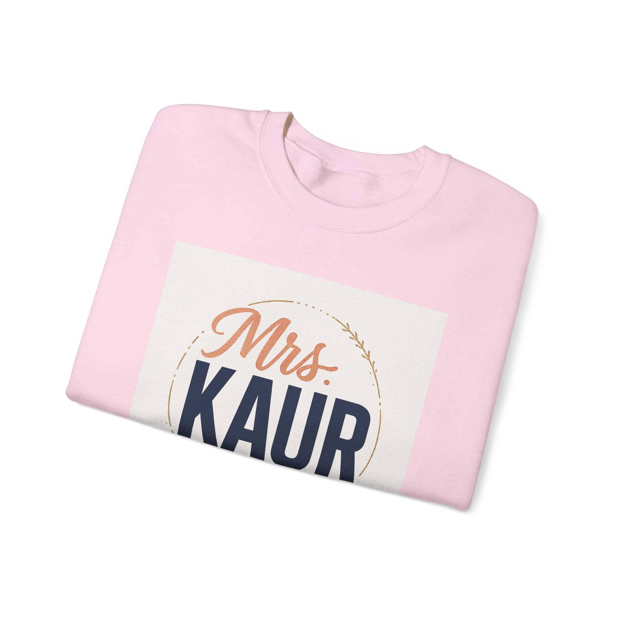 Mrs. Kaur Unisex Crewneck Sweatshirt - Bridal Gift, Wedding Sweater, Comfortable Attire, Gift for Her, Cozy Fashion