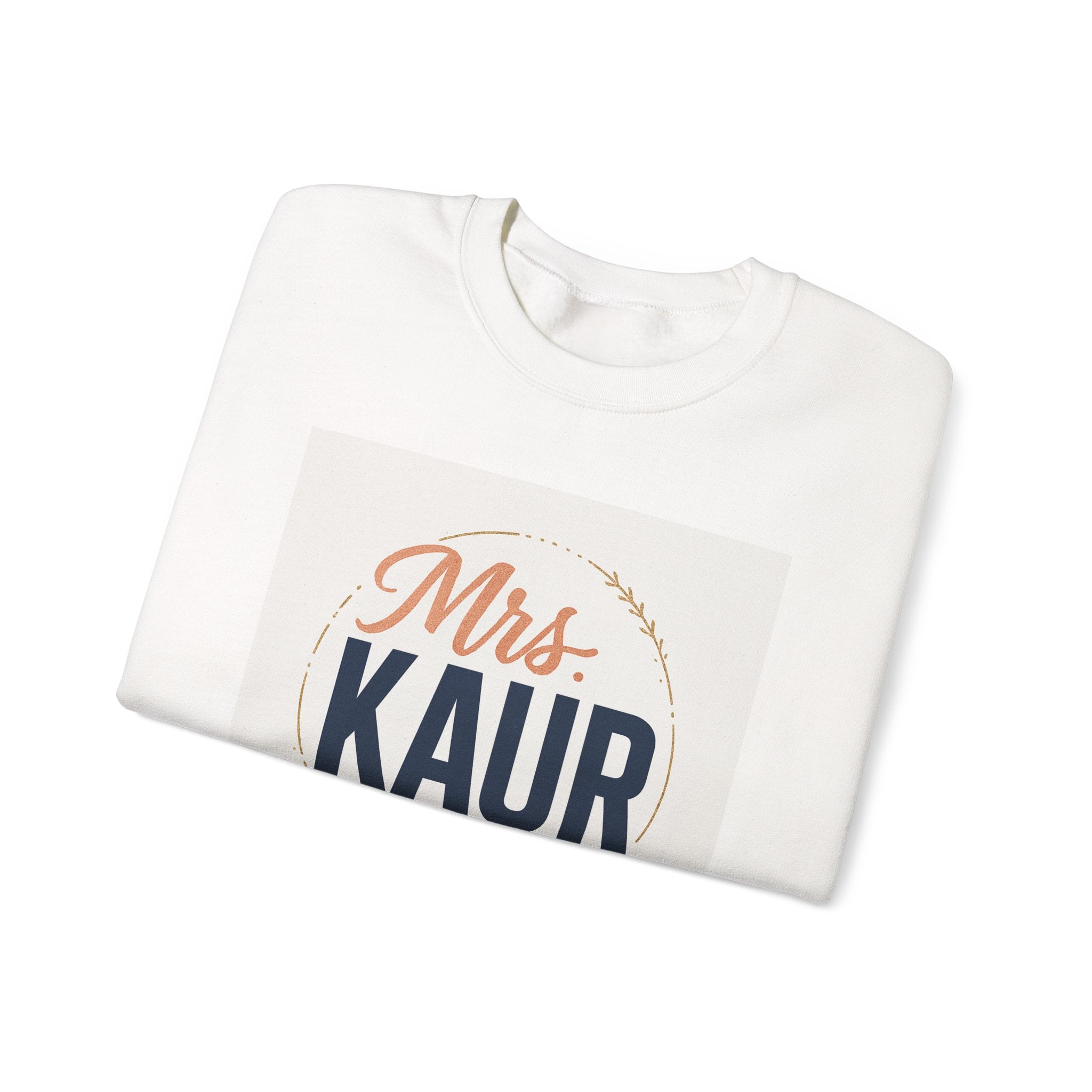 Mrs. Kaur Unisex Crewneck Sweatshirt - Bridal Gift, Wedding Sweater, Comfortable Attire, Gift for Her, Cozy Fashion