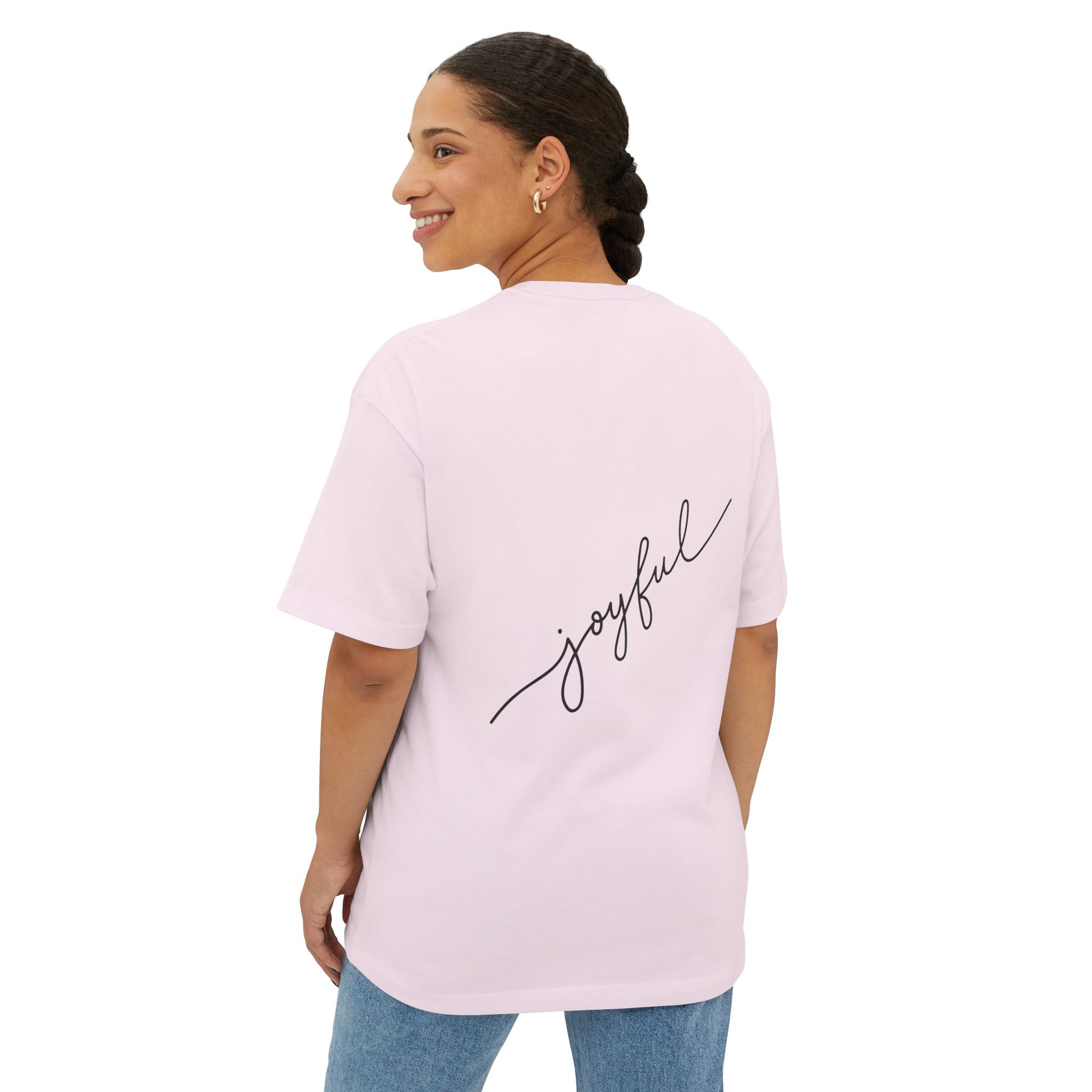 Heartfelt Joy Unisex Oversized Boxy Tee | Casual Love Shirt, Gift for Her, Valentine's Day, Everyday Style, Positive Vibes
