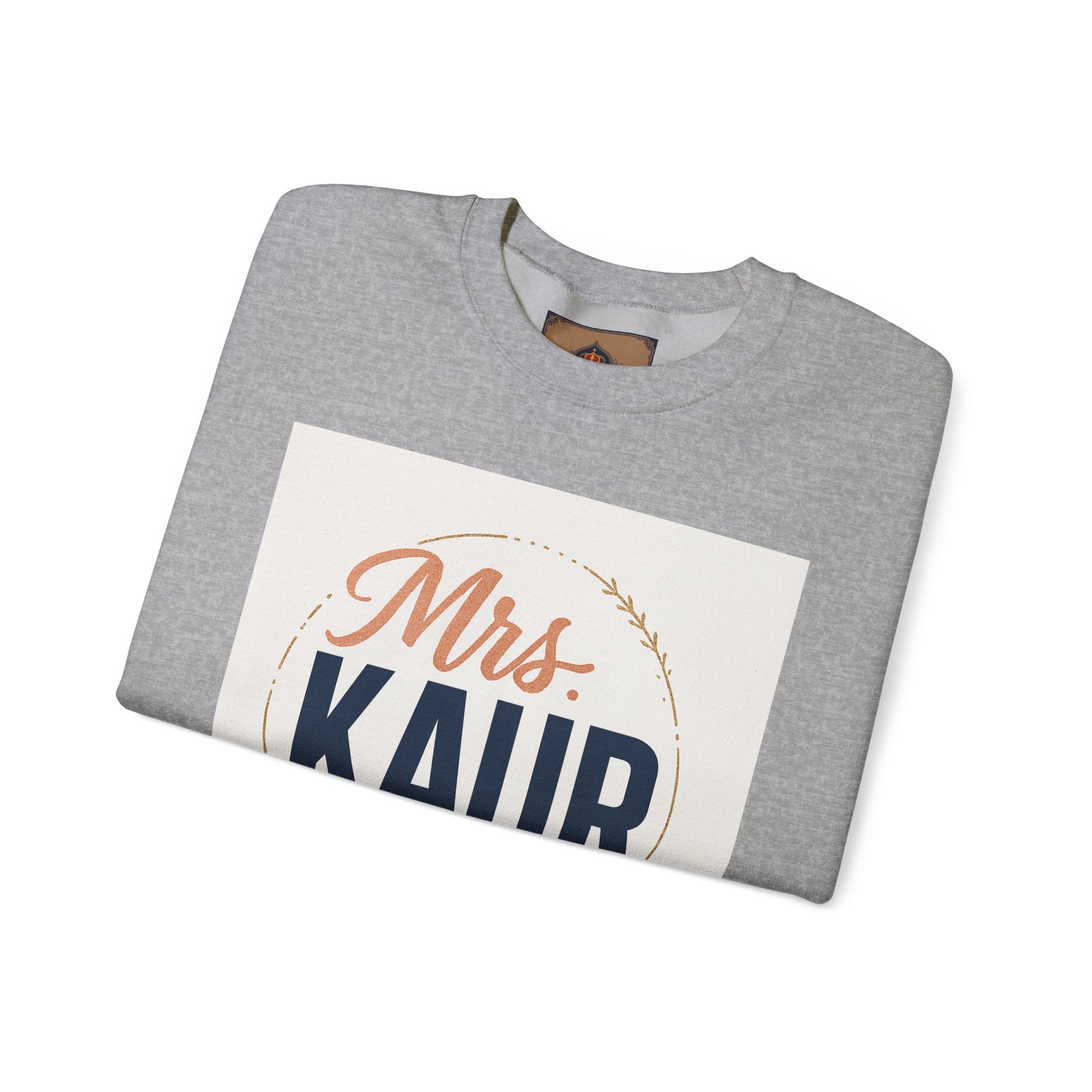 Mrs. Kaur Unisex Crewneck Sweatshirt - Bridal Gift, Wedding Sweater, Comfortable Attire, Gift for Her, Cozy Fashion