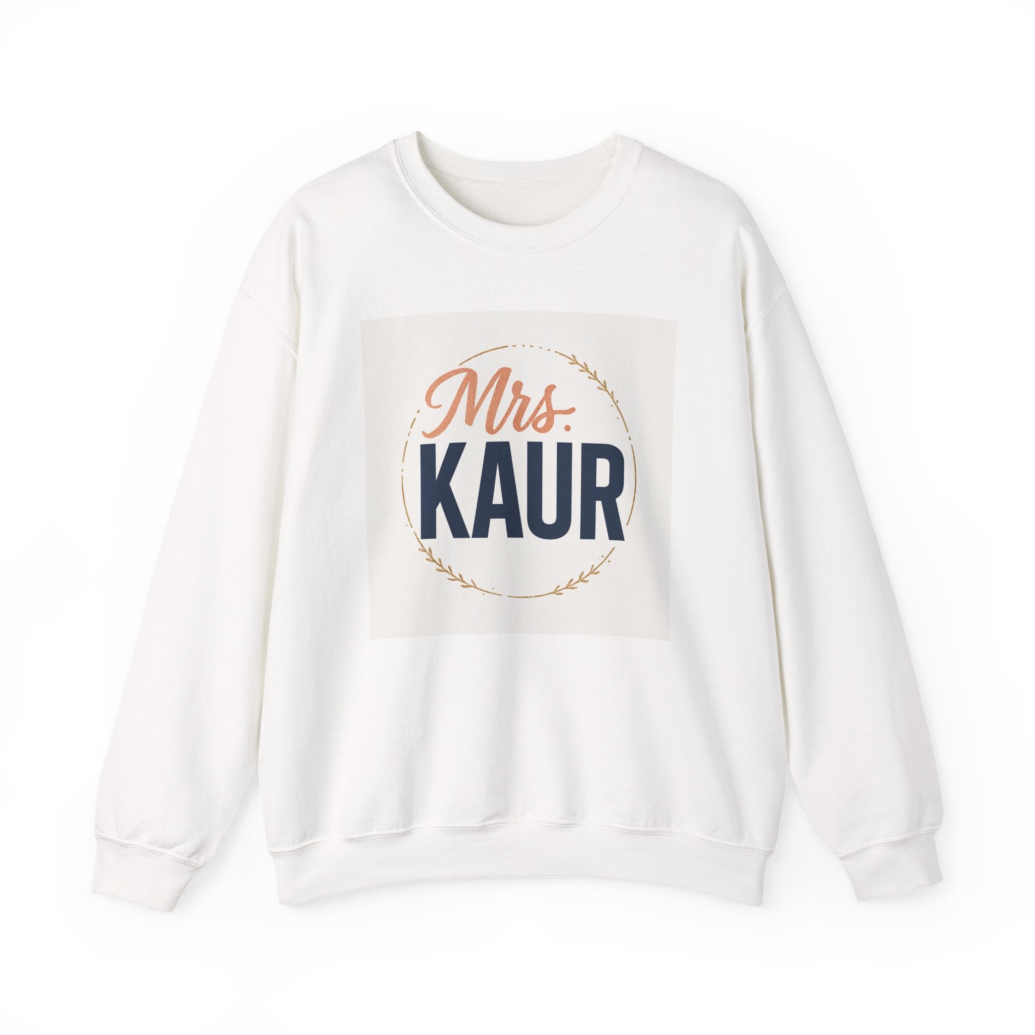 Mrs. Kaur Unisex Crewneck Sweatshirt - Bridal Gift, Wedding Sweater, Comfortable Attire, Gift for Her, Cozy Fashion