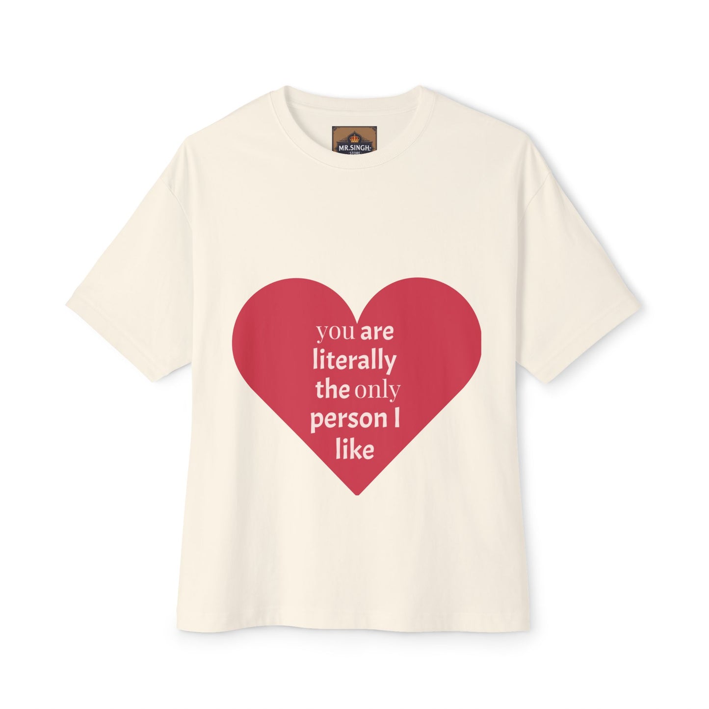 Heartfelt Joy Unisex Oversized Boxy Tee | Casual Love Shirt, Gift for Her, Valentine's Day, Everyday Style, Positive Vibes