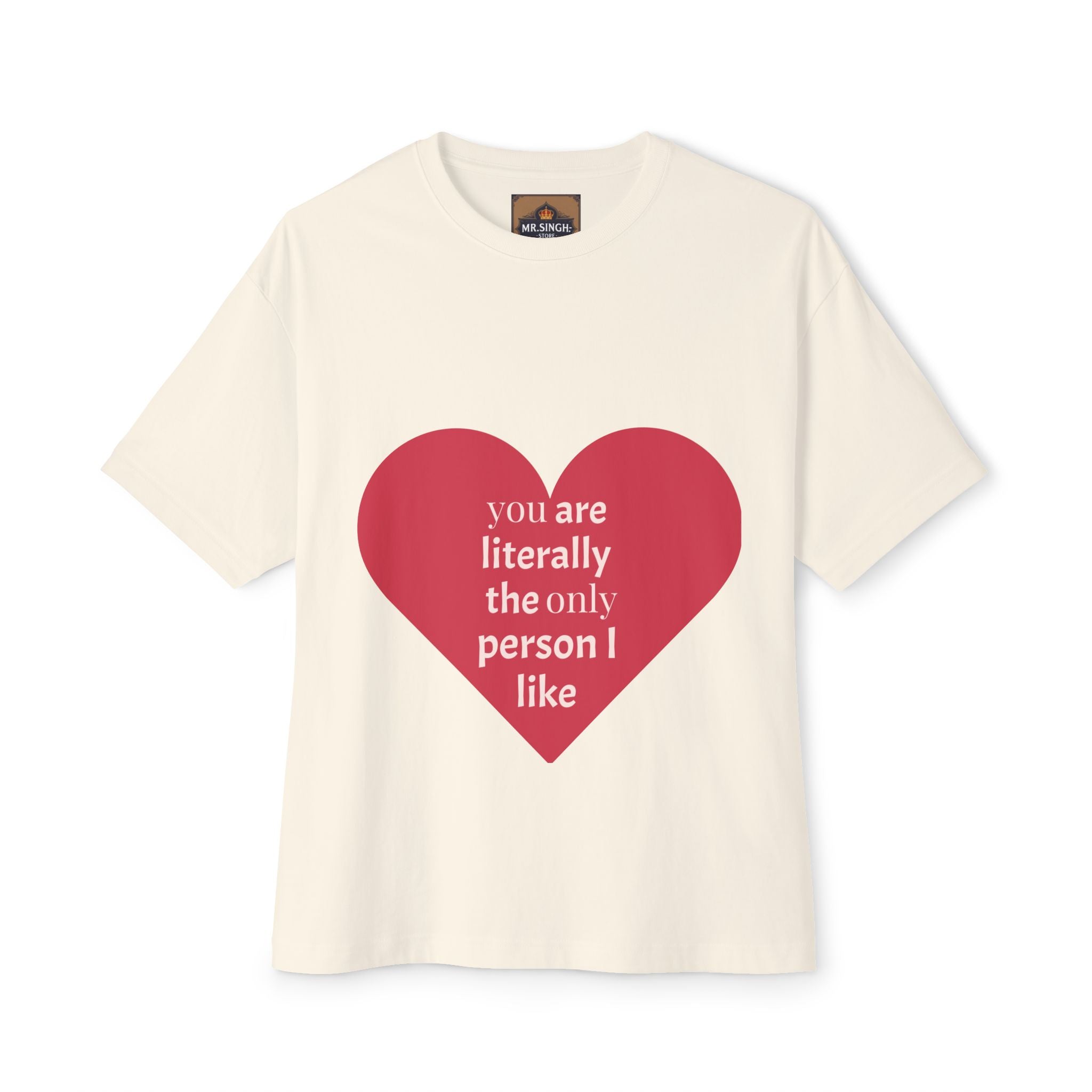Heartfelt Joy Unisex Oversized Boxy Tee | Casual Love Shirt, Gift for Her, Valentine's Day, Everyday Style, Positive Vibes